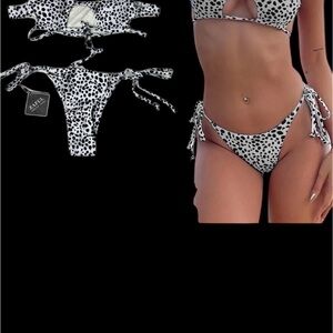 Zaful Black and White Bikini Set Swimwear